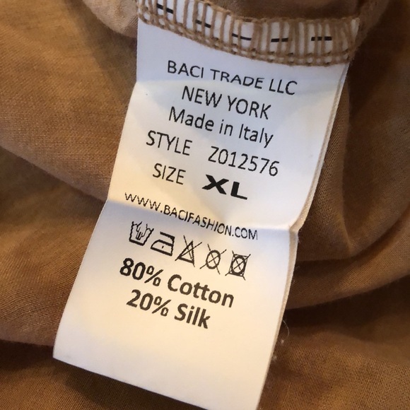 Baci delicate & lightweight button down thin silky cotton long sleeved blouse - Picture 7 of 10